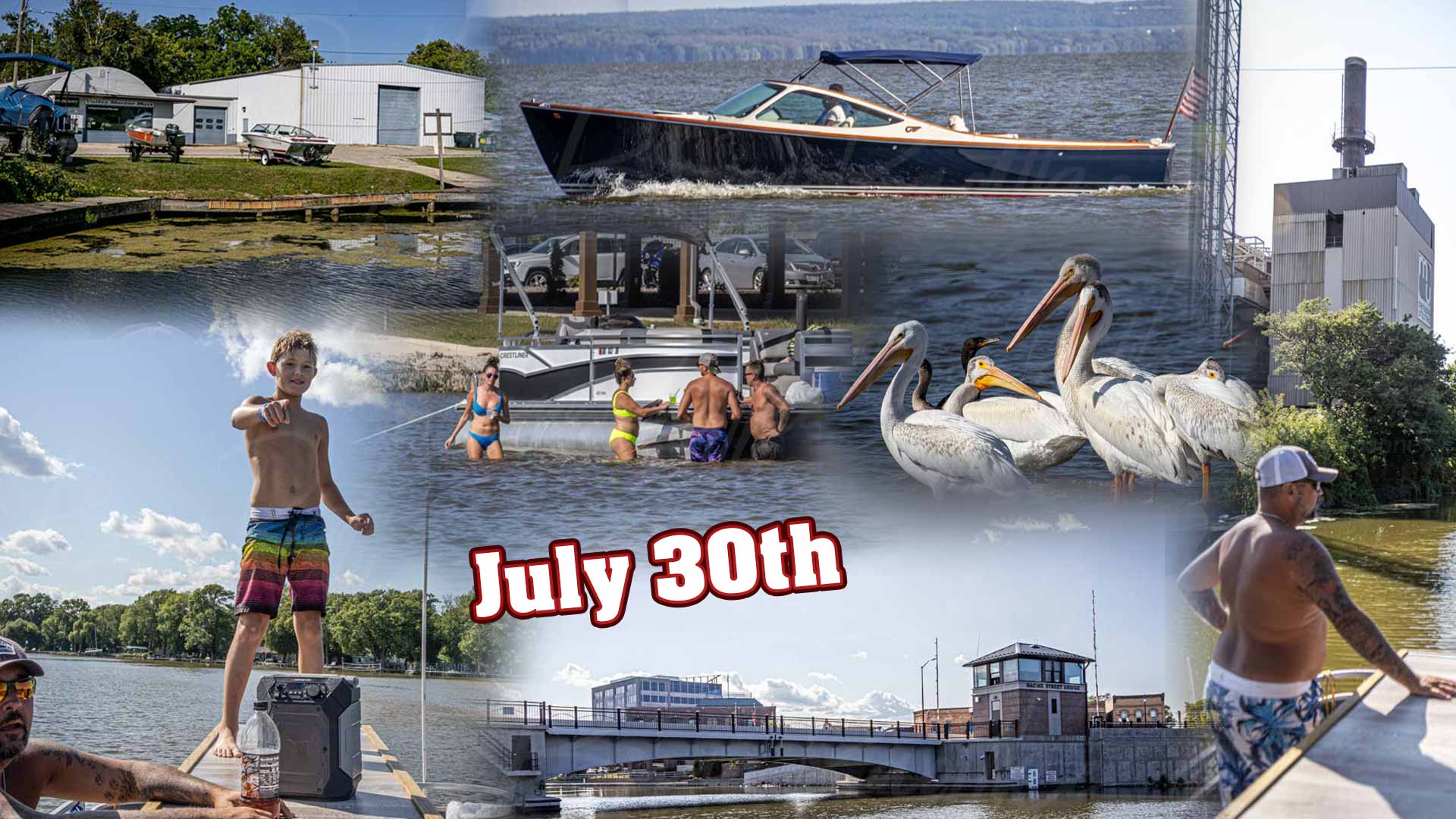 Boating Lake Winnebago and Menasha River in Wisconsin